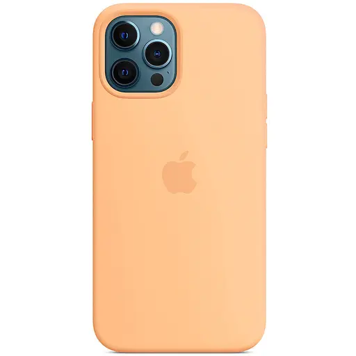 Чохол Epik Silicone case AAA with Magsafe для Apple iPhone 12 Pro/12, 6.1 Помаранчевий/Cantaloupe
