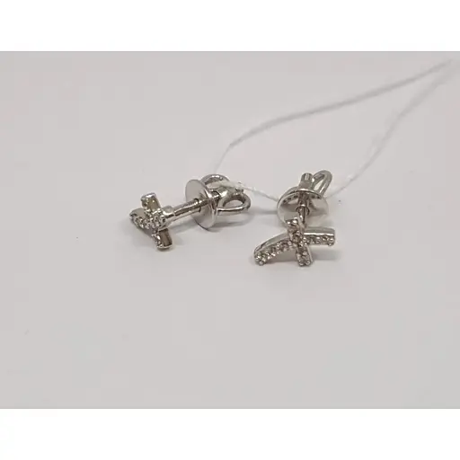 Золоті сережки-пуссети Favoritum з фіанітами. 211293_Б - фото 2