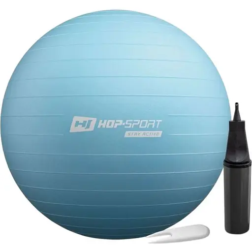 Фітбол Hop-Sport 65 см блакитний + насос - фото 1