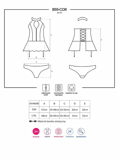 Еротичний комплект Obsessive 859 S/M чорний - фото 7