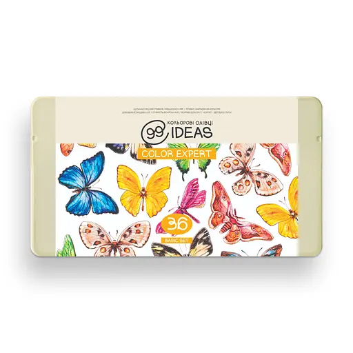 Набор цветных карандашей 99IDEAS "Color Expert" 36 цветов, Basic Set, металлическая коробка, 99CE-36BAS