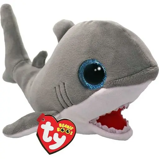 М'яка іграшка TY Beanie Bebies Finnegan сіра акула 15 см (37376)