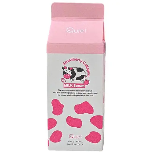 Сироватка для обличчя Quret Collagen молочна полуниця 50 мл - фото 3