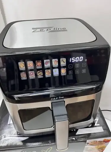 Аерофритюрниця Zepline ZP-211 сенсорне управління з дисплеєм 14 л 4000 Вт Чорна - фото 3