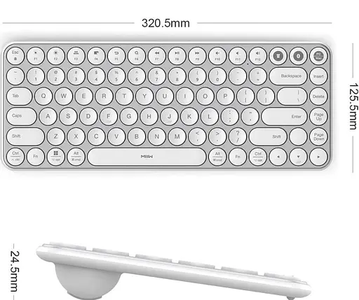 Клавиатура беспроводная MiiiW Keyboard Air 85 MWXKT01 белая - фото 4