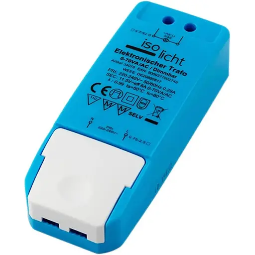 Трансформатор 11.5/AC від 0 до 70 Вт з підсвічуванням Mindestbelastung