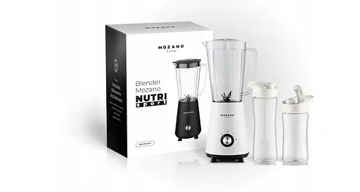 Портативний блендер 3 в 1 Mozano Nutri Sport 450Вт Білий 3 ємності в комплекті - фото 1