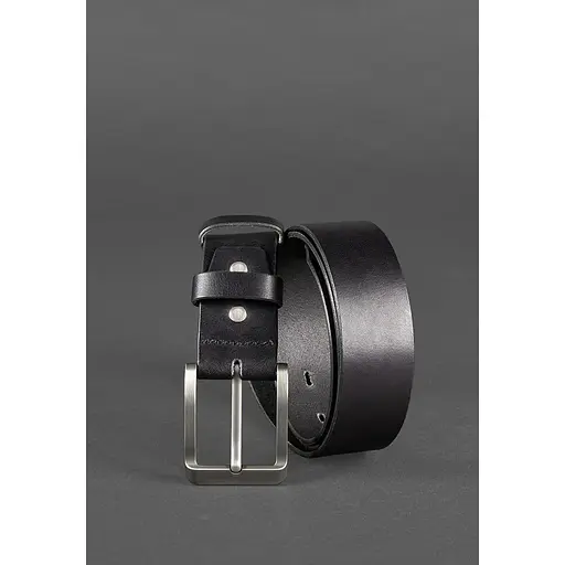 Мужской кожаный ремень BlankNot 40 мм черный  - фото 5