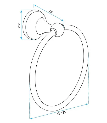Тримач для рушника кільце Rea 332867 brushed gold REA-06918 Золотий - фото 6