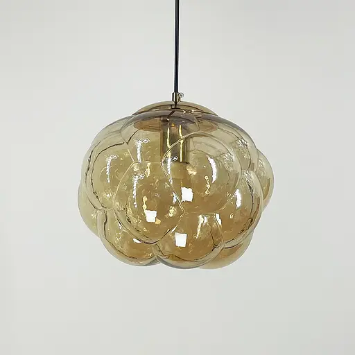 Подвес с фактурным стеклянным плафоном в янтарном цвете | Line F | Арт. 0619/1 AM - фото 5