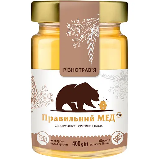 Мед Правильний мед Разнотравье, 400 г (894387)