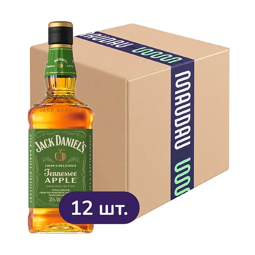 Упаковка ликера Jack Daniel's Tennessee Apple 35% 8.4 л (0.7 л х 12 шт.)