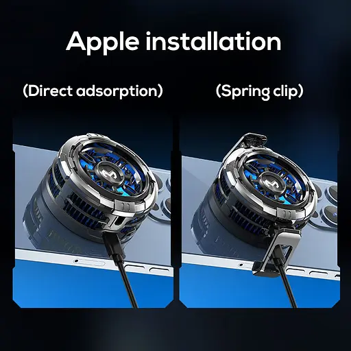 Кулер активне охолодження для телефону / планшета Memo CX08 Wireless Charge з Бездротовою зарядкою Blue (18516) - фото 5