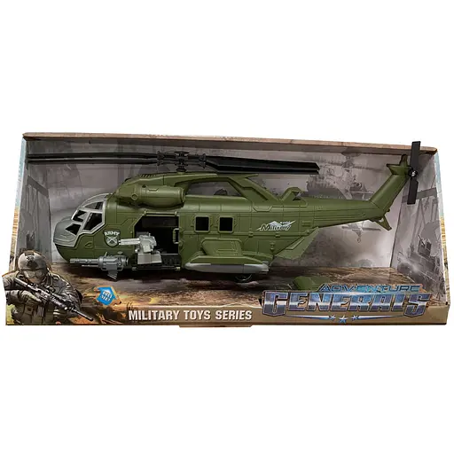 Игрушка DIY Toys Вертолет военный инерционный (CJ-2296369) - фото 1