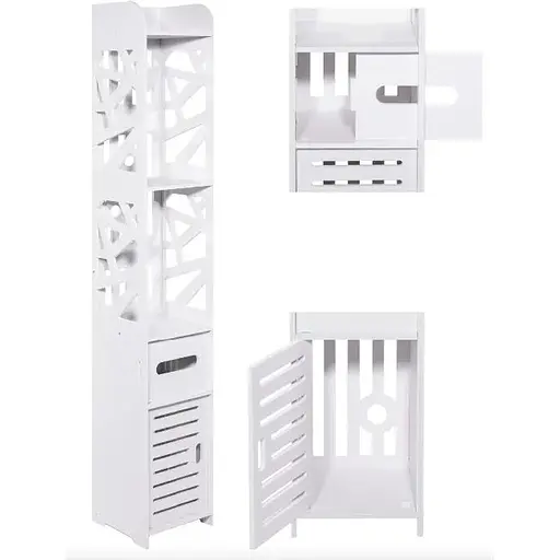 Пенал-шкаф Leobert Cubic для ванны 120см напольный - фото 2