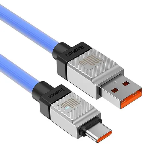Кабель Baseus CoolPlay Series USB to Type-C 100W 1 метр (CAKW000603) голубой