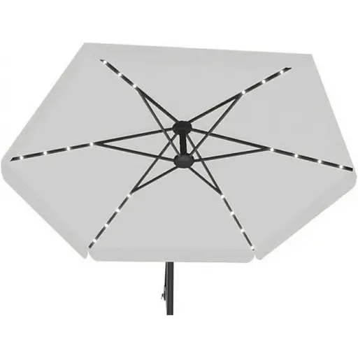 Садовый зонт GardenLine GAO5316 Banana с LED подсветкой Gray [144793] - фото 7