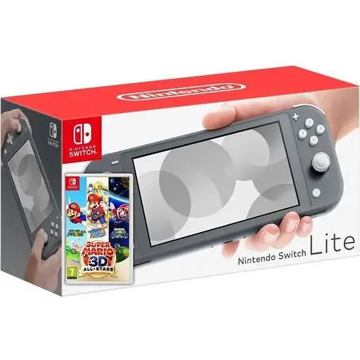 Nintendo Switch Lite Gray + Гра Super Mario 3D All-Stars