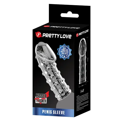 Насадка на пеніс Pretty Love Penis Sleeve, 19.8 см (прозорий) - фото 7