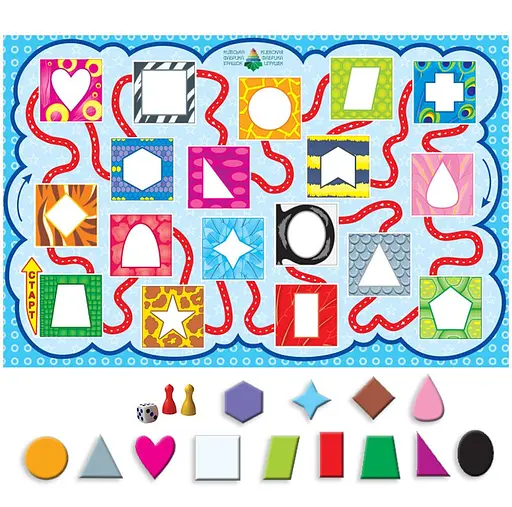 Детская настольная игра-квест "Фигуры, цвета" 84429, 8 вариантов игр - фото 6