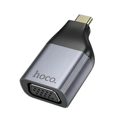 Перехідник Hoco UA34 USB-C/VGA алюміній + ABS-пластик підтримка 2K - фото 2