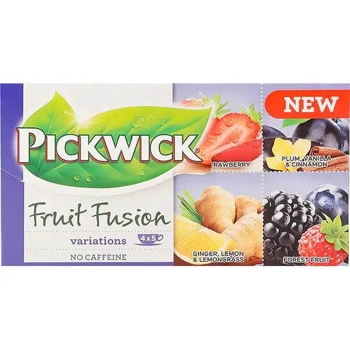 Фруктово-трав'яний чай асорті Pickwick Fruit fusion 37.5 г (20 шт. х 1.8 г) - фото 1