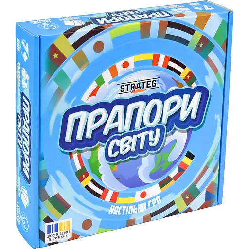 Настільна гра Strateg Прапори світу українською мовою (30445) - фото 1