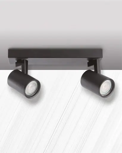 Світильник поворотний, спот Goldlux 328694 Lynx GU10 2x10W IP20 чорний - фото 3