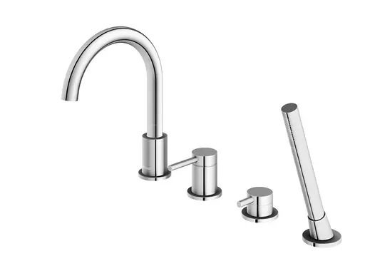 Змішувач для ванни Kohlman Axel хром на борт ванни QB244A Хром - фото 1