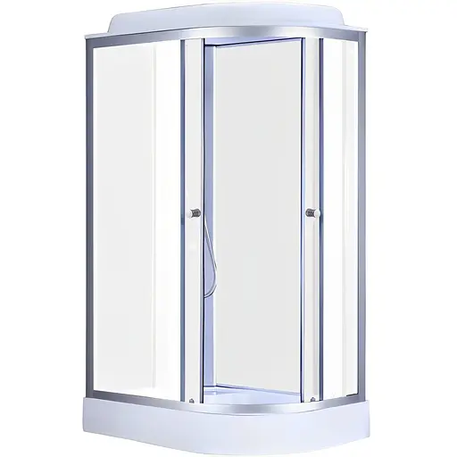 Душевой бокс без гидромассажа Mixxus Wave SB02-120x80x215-R-FB Satin с низким поддоном MI6893, Хром матовый, Универсальная, матовый, хром матовый - фото 8