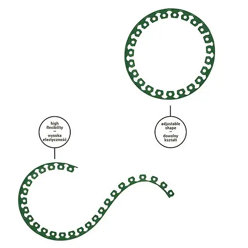 Бордюр газонний Bradas EASY BORDER 40 мм х 10 м з комплектом кілків зелений OBEGR4010SET - фото 3