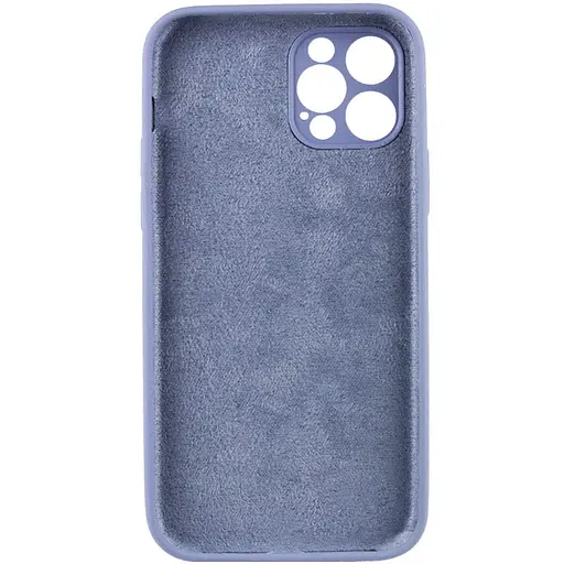 Чехол Silicone Case Full Camera Protective AA NO LOGO для Apple iPhone 12 Pro Max 6.7 Серый/Lavender Gray - фото 4
