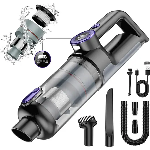 Автомобильный пылесос Aspiring мощный USB аккумуляторный ручной беспроводной 200W