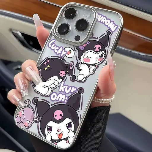 Силиконовый чехол Kuromi (Sanrio) для iPhone 16 Pro - фото 3