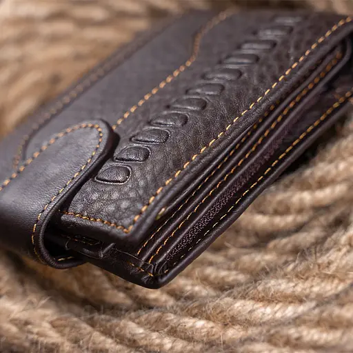 Мужской кожаный кошелек Vintage 9.5х11х2 см acs0015162 - фото 5