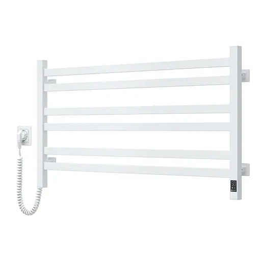 Электрический полотенцесушитель Navin Авангард 900x500 Sensor левосторонняя с таймером, белая 12-228153-3680, Белый, Левое, Электронный - фото 1