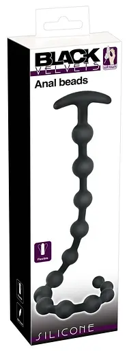 Анальний ланцюжок Black Velvets Anal Beads 50 см (чорний) - фото 7