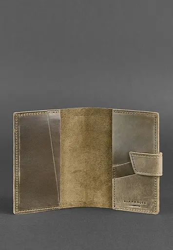 Шкіряна обкладинка для паспорта 4.0 темно-коричнева - фото 4