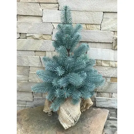 Елка Hvoya Premium литая в мешковине 50 см голубая - фото 2