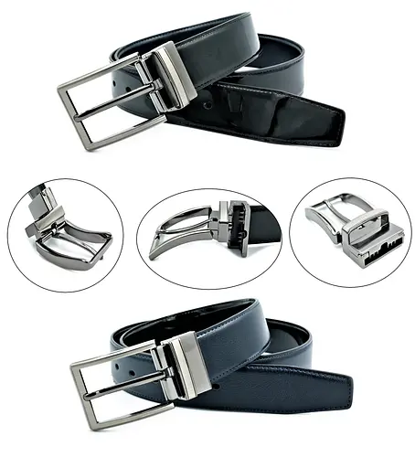 Ремінь шкіряний Weatro чоловічий двосторонній 110-125х4 см acs0013801 - фото 2