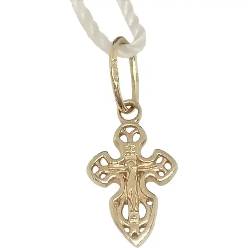 Золотий хрестик Родинні коштовності. Розп'яття Христа. 140911