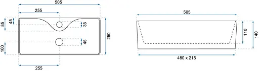 Умивальник Rea Mery накладний білий REA-U0699, Білий - фото 6