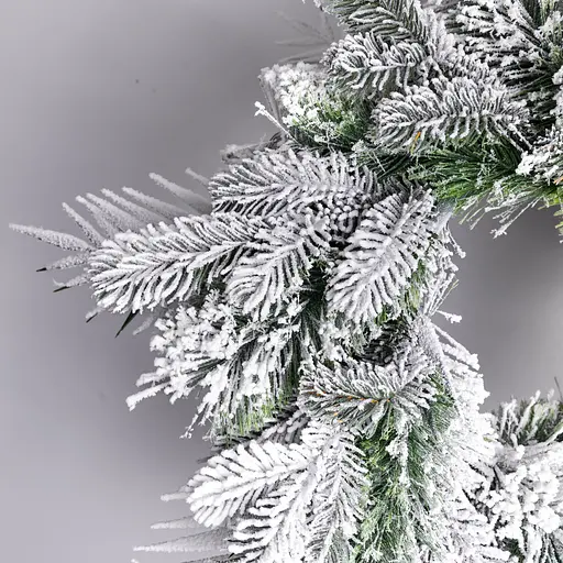 Штучний різдвяний вінок засніжений Lugi TD-VINSN Святковий 60 см  - фото 5