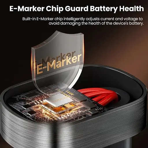 Кабель Toocki игровой U-образный 180 USB Type-C to Type-C 100W угловой с быстрой зарядкой 20V - фото 5