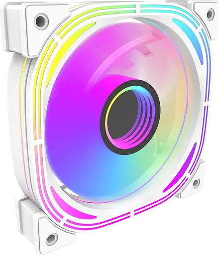 Вентилятор Darkflash INF24 SINGLE(PWM) white 120mm 4PIN+3PIN ARGB Билий (INF24 SINGLE(PWM) white) - фото 2