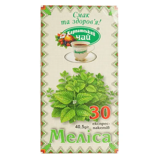 Чай Карпатський Чай Мелисса 40.5 г (30 шт. x 1,35 г)
