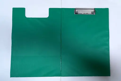 Клипборд ПВХ 0321, планшет книжка А4 / А3 с зажимом, бумвенил, в пакете (8058778152454) Зелёный - фото 2