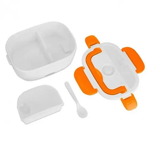 Электрический ланч-бокс контейнер Electronic Lunchbox YS 001 40 W с подогревом термос для еды оранжевый - фото 3