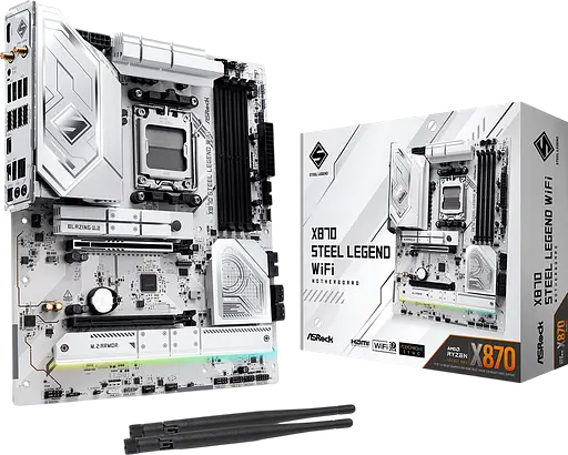 Материнская плата ASRock X870 Steel Legend Wi-Fi Socket AM5 (X870 STEEL LEGEND WIFI) Б/У - фото 1