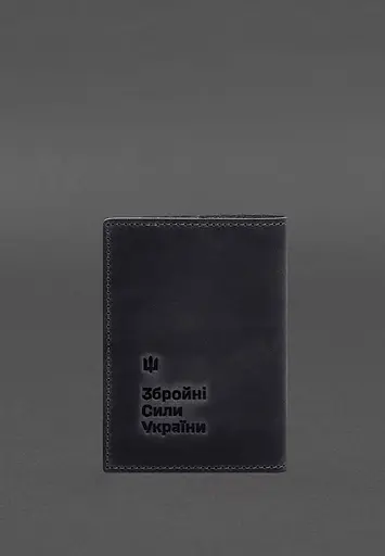 Кожаная обложка для военного билета 7.3 синий Crazy Horse - фото 8